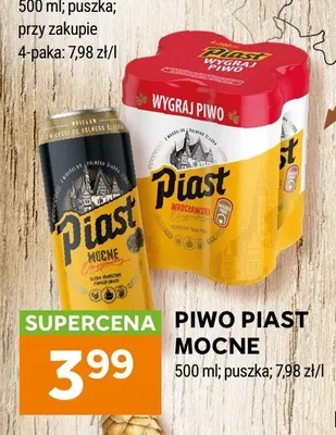 Piwo Piast Mocne promocja w Stokrotka