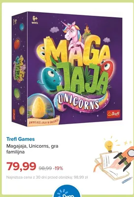 Gra familijna Magajaja Unicorns Trefl Games promocja w Smyk