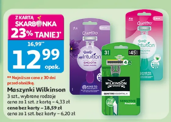 Maszynki Wilkinson promocja w Auchan