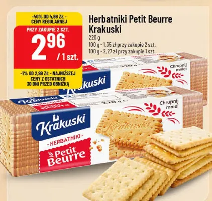 Herbatniki Petit Beurre Krakuski promocja w POLOmarket