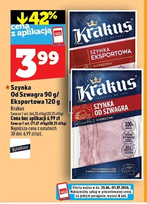 Szynka Od Szwagra Krakus promocja w TOPAZ