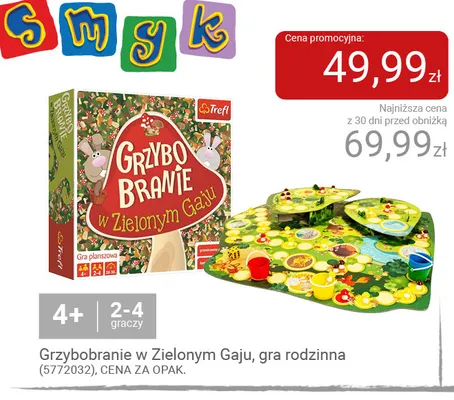 Grzybobranie w Zielonym Gaju gra rodzinna Trefl promocja w Smyk