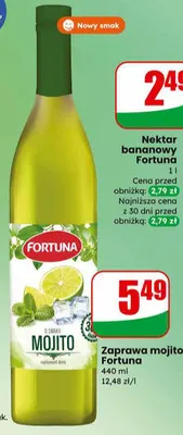 Nektar bananowy Fortuna promocja w Dino