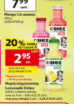 Napój niegazowany Lemonade Oshee Rose promocja w Auchan