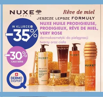 Dermokosmetyki do pielęgnacji twarzy oraz ciała Nuxe Huile Prodigieuse, Prodigieux, Rêve de Miel, Very Rose promocja w Super-Pharm