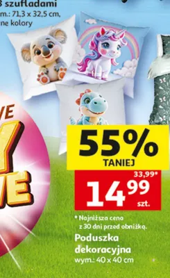 Poduszka dekoracyjna wym.: 40x40cm promocja w Auchan