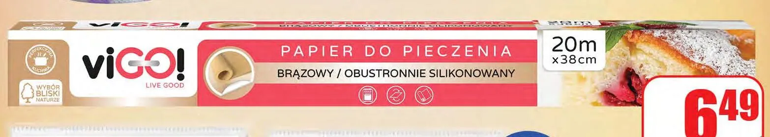 Papier do pieczenia brązowy/obustronnie silikonowany promocja w Dino