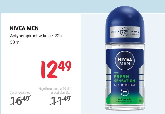 Antyperspirant w kulce 72h Fresh Sensation promocja w Rossmann