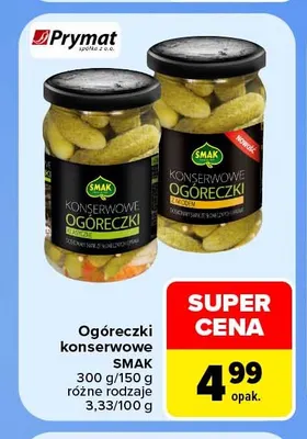 Ogóreczki konserwowe Smak promocja w Carrefour Market