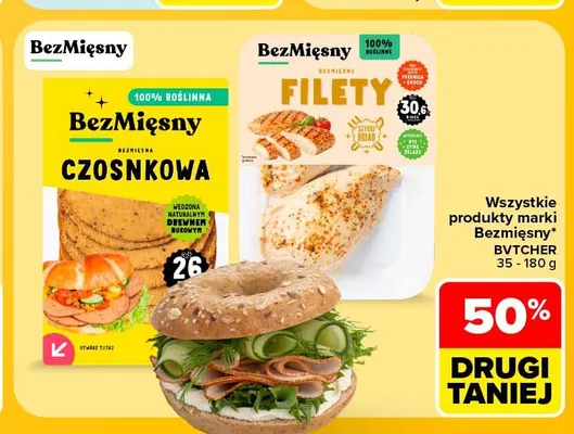 Kiełbasa bezmięsna czosnkowa Bezmięsny promocja w Carrefour