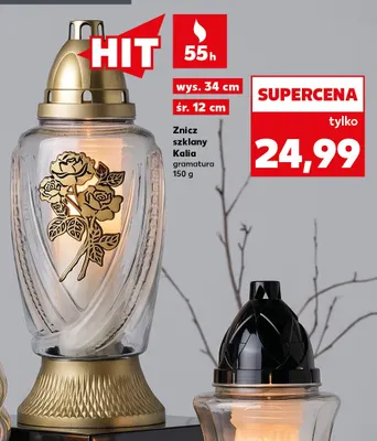 Znicz szklany Kalia promocja w Kaufland