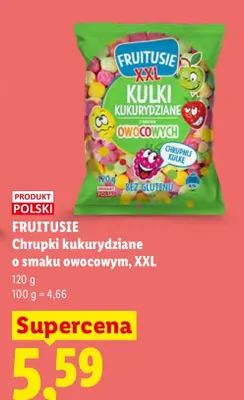 Chrupki kukurydziane o smaku owocowym XXL Fruitusie promocja w Lidl