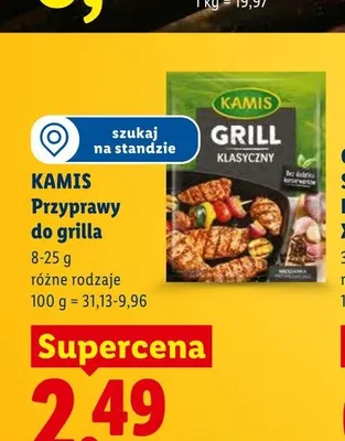 Przyprawa do grilla Kamis klasyczny 8-25g promocja w Lidl
