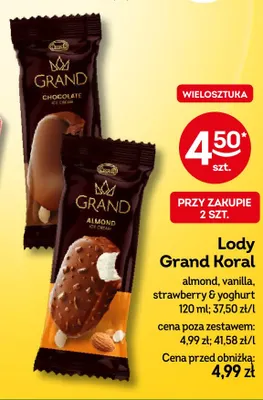 Lody Grand vanilla promocja w Żabka