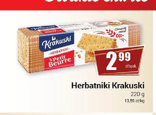 Herbatniki Krakuski Petit Beurre promocja w Premium Nasz Sklep