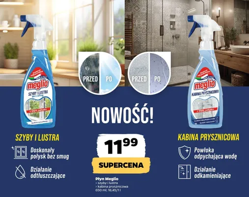 Płyn Meglio kabina prysznicowa promocja w Netto