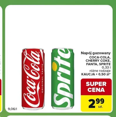 Napój gazowany Cherry Coke promocja w Carrefour Express