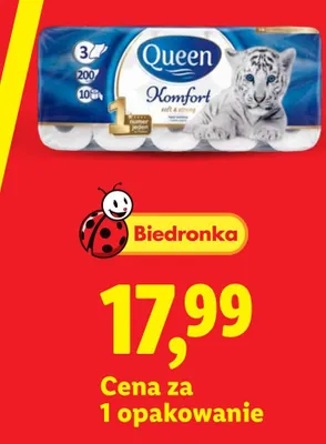Papier toaletowy 3-warstwowy Queen Komfort promocja w Lidl