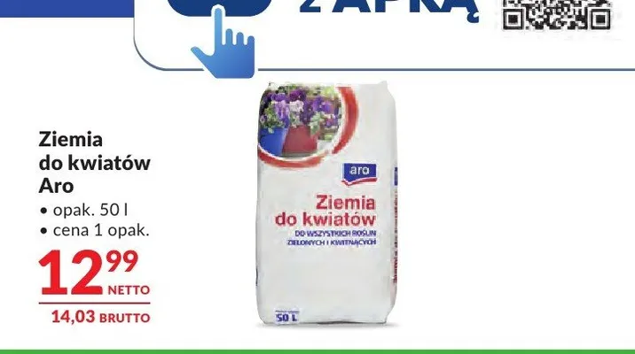 Ziemia do kwiatów Aro promocja w Makro