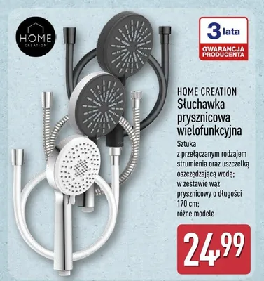 Słuchawka prysznicowa wielofunkcyjna promocja w Aldi