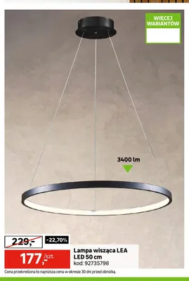 Lampa wisząca Lea LED 50 cm promocja w Leroy Merlin
