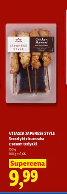 Szaszłyki z kurczaka z sosem teriyaki Vitasia Japanese Style promocja w Lidl