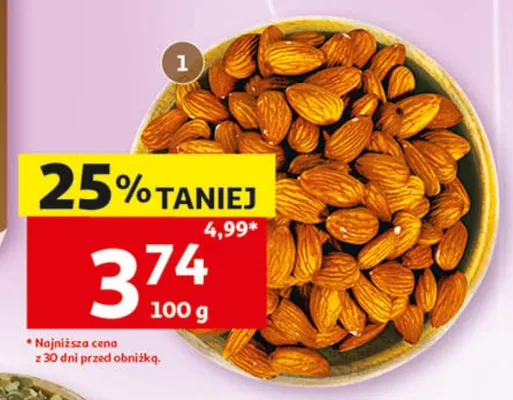 Migdały łuskane promocja w Auchan