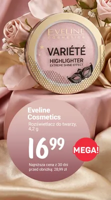 Rozświetlacz do twarzy Eveline Cosmetics Variete prasowany promocja w Rossmann