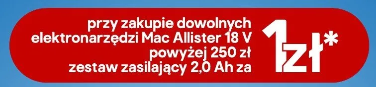 Zestaw zasilający Mac Allister promocja w Castorama