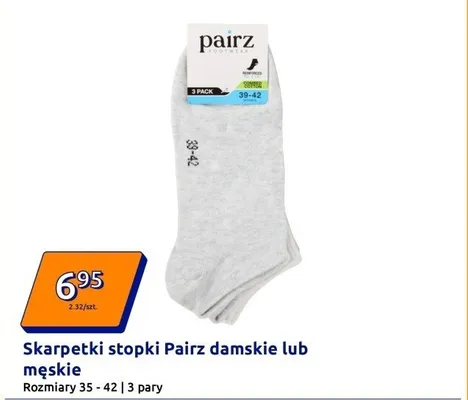 Skarpetki stopki damskie lub męskie promocja w Action