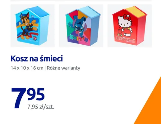 Kosz na śmieci Hello Kitty promocja w Action