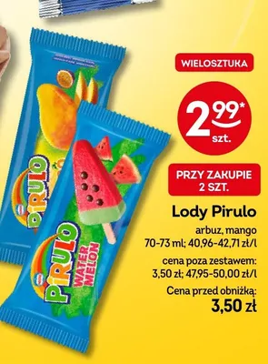 Lody Pirulo arbuz promocja w Żabka