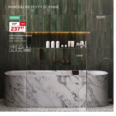 Płyta ścienna mineralna R264 Kasbah Green Rocko promocja w Komfort