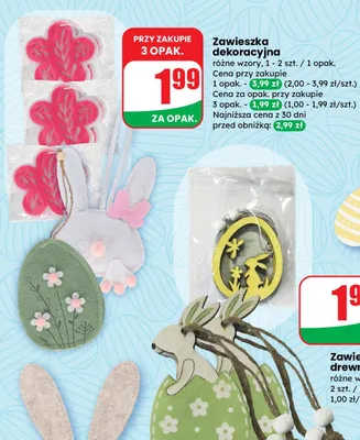 Zawieszka dekoracyjna różne wzory promocja w Dino