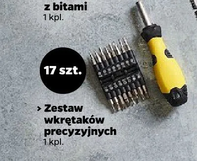 Zestaw wkrętaków precyzyjnych 17 szt. promocja w Netto