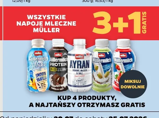 Napój mleczny Müllermilch Protein Chocolate Taste Müller promocja w Netto