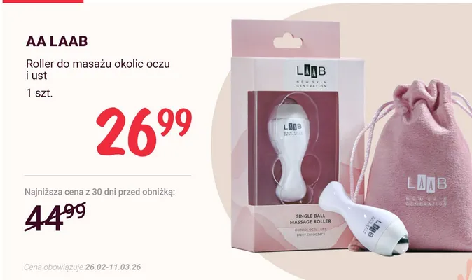 Roller do masażu okolic oczu i ust promocja w Rossmann