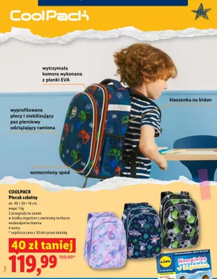 Plecak szkolny CoolPack promocja w Lidl