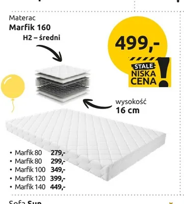 Materac Marfik 120 promocja w Black Red White