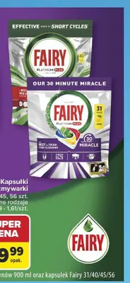 Kapsułki do zmywarki Fairy Platinum Plus promocja w Carrefour
