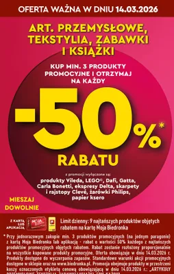 Najtańsza sobota, strona 2 promocja w Biedronka