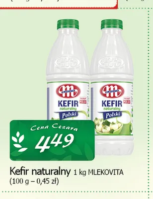 Kefir naturalny Polski Mlekovita promocja w CEZAR Delikatesy