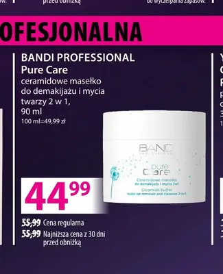 Ceramidowe masełko do demakijażu i mycia twarzy 2 w 1 Pure Care Bandi Professional promocja w Hebe