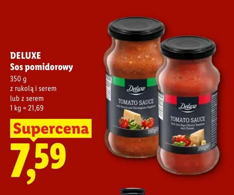 Sos pomidorowy z rukolą i serem Deluxe promocja w Lidl