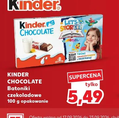 Batoniki czekoladowe Kinder Chocolate promocja w Kaufland