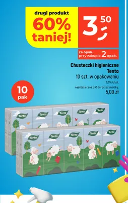 Chusteczki higieniczne Tento 10-pak promocja w Dealz