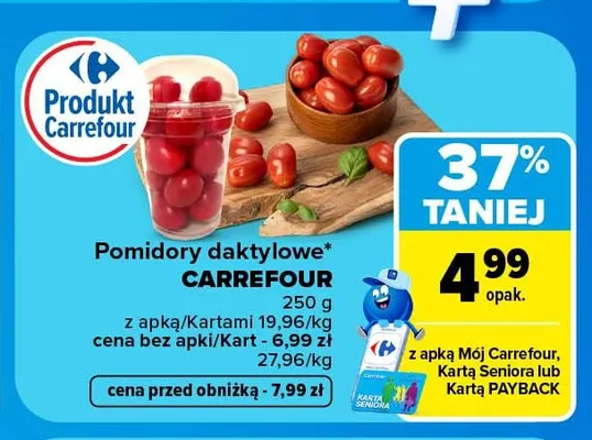 Pomidory daktylowe Carrefour promocja w Carrefour Market