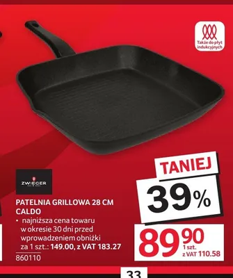 Patelnia grillowa 28cm Caldo Zwieger promocja w Selgros