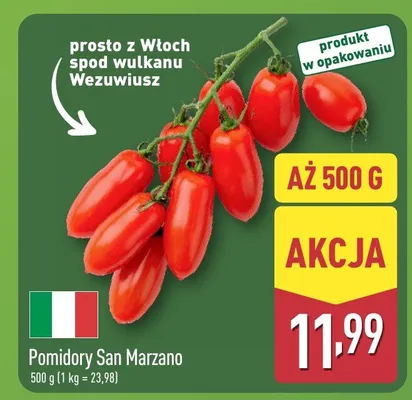 Pomidory San Marzano promocja w Aldi
