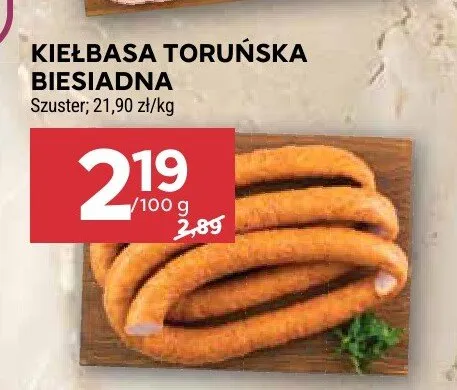 Kiełbasa toruńska biesiadna Szuster promocja w Stokrotka